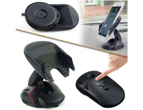Portacellulare Supporto Smartphone Auto Ventosa Cruscotto Parabrezza Mouse 2