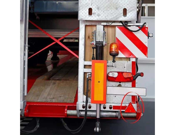 2x Riflettore Catarifrangente Triangolo Triangolare Rosso Rimorchi Roulotte...