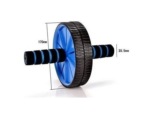 Ruota Per Allenamento Dei Muscoli Addominali Con Maniglie Imbottite Blu 18cm...