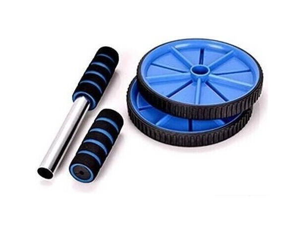 Ruota Per Allenamento Dei Muscoli Addominali Con Maniglie Imbottite Blu 18cm...