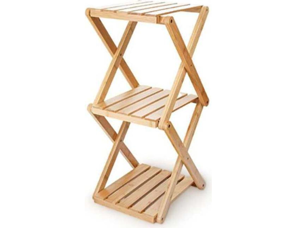 Scaffale Legno di Bambù a 3 Ripiani Dispensa Mensole Libreria Bagno Espositore