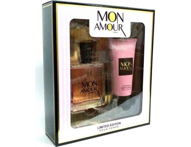 Set Confezione Regalo Mon Amour Profumo Spray + Lozione Corpo Donna Per Lei