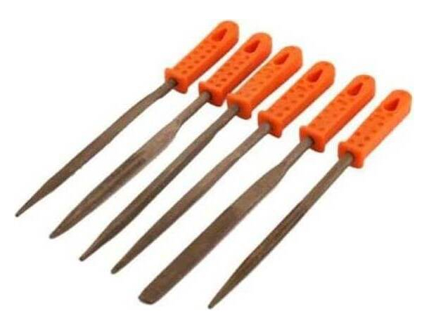 Set 6 Mini Lime Ago per Ferro Legno 165mm Manico Rivestito Bricolage Fai da Te