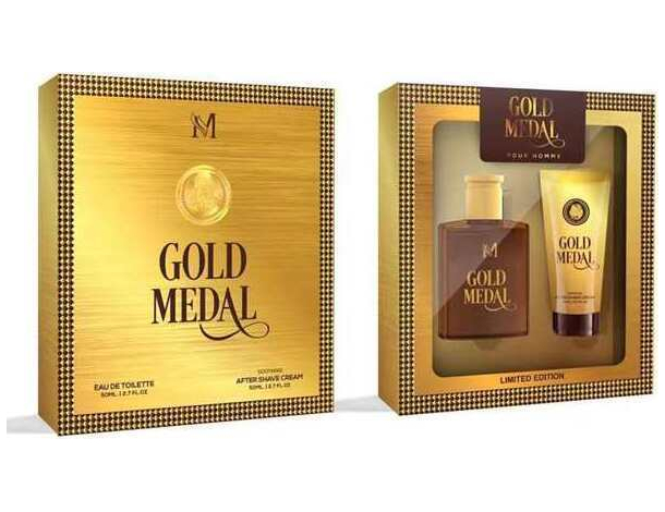 Set Regalo Uomo Cofanetto Gold Medal Profumo 50 ml + Dopobarba 50 ml 2