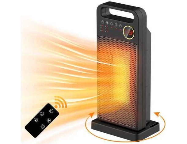 Stufa Elettrica Riscaldamento Stufetta 2000W Portatile Regolabile 41x18x12 cm