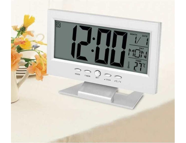 Sveglia Orologio Datario Digitale Termometro Display LCD Illuminazione...