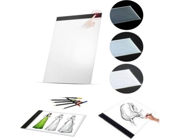Tavola Luminosa Da Disegno Ricalco Foglio A4 Pad Luminoso Lavagna Cavo USB Led