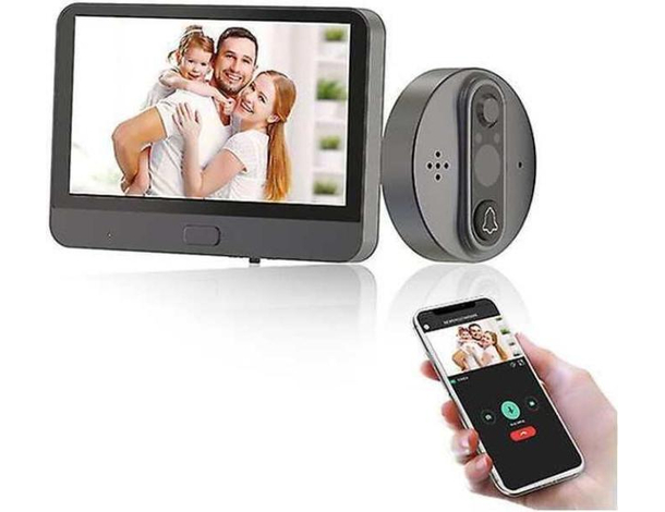 Tuya Spioncino Smart WiFi con Monitor LCD 2 MP A Colori Intelligente Telecamera