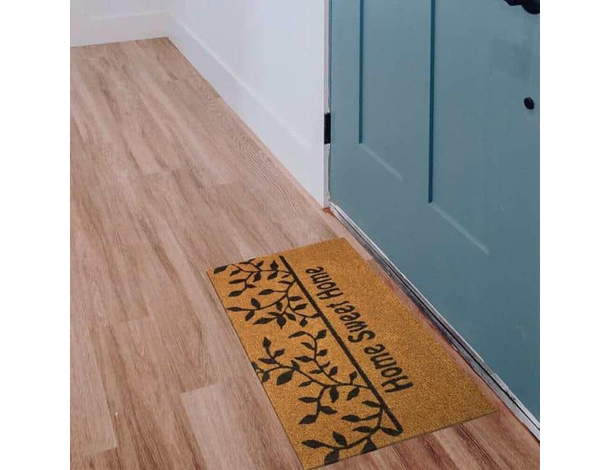 Zerbino Cocco Naturale 27x70cm Antiscivolo Tappeto Stampato PVC...