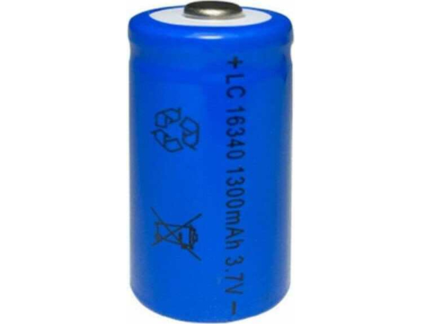 10pz Batterie Ricaricabili LC16340 1300mAh 3.7V Pile Blu Fotocamera Multiuso...