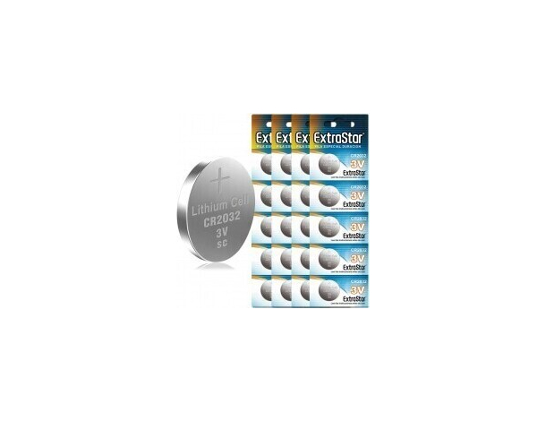 20x Batterie CR2032 Bottone 3V ExtraStar Batteria Pila Pile Orologio Giocattoli