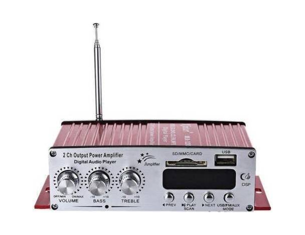 Amplificatore Stereo HI-FI 12V MP3 USB Auto Barca 50W 20HZ 85 dB Audio Radio