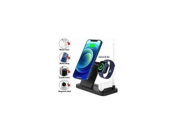 Base Ricarica Docking Station Wireless Iphone Watch Cuffie Pods Pencil...