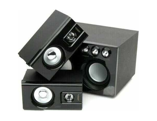 Casse Doppio Woofer Altoparlanti 2.1 Computer Notebook Dolby PC Subwoofer...