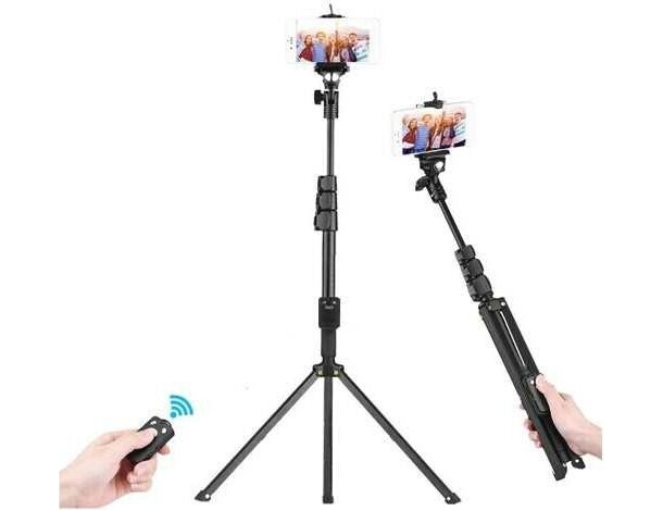 Cavalletto Smartphone Treppiede 104cm Selfie Telecomando Bluetooth Wireless