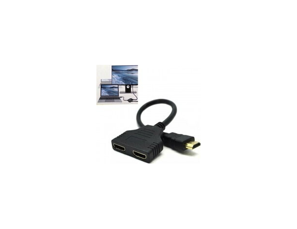 Cavo HDMI Maschio a 2 Femmina 1080p Sdoppiatore Adattatore Convertitore Full HD