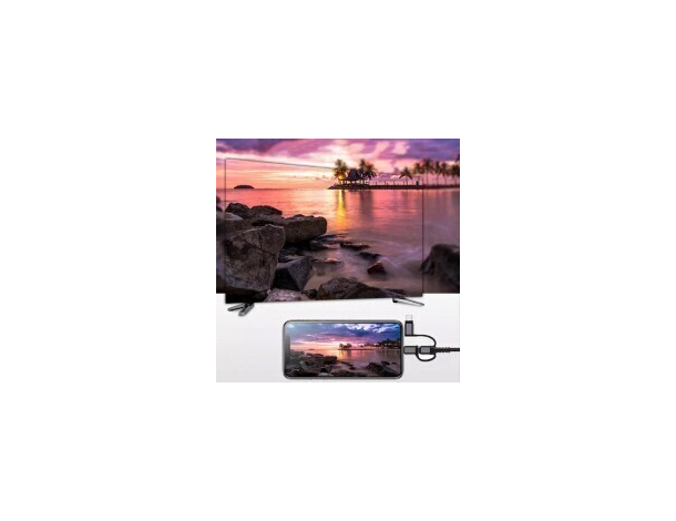 Cavo HDTV Adattatore Video 3in1 TYPE-C Lightning Micro USB a HDM iOS e...