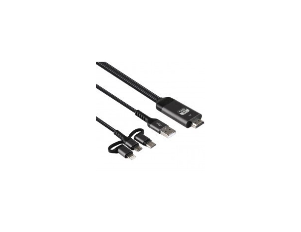 Cavo HDTV Adattatore Video 3in1 TYPE-C Lightning Micro USB a HDM iOS e...
