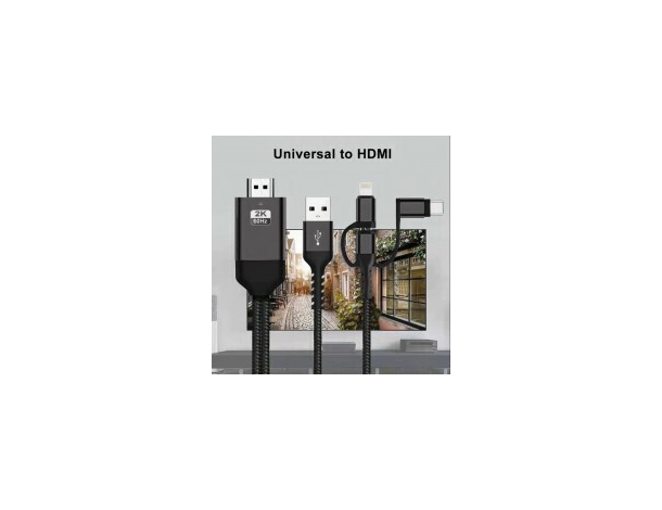 Cavo HDTV Adattatore Video 3in1 TYPE-C Lightning Micro USB a HDM iOS e...