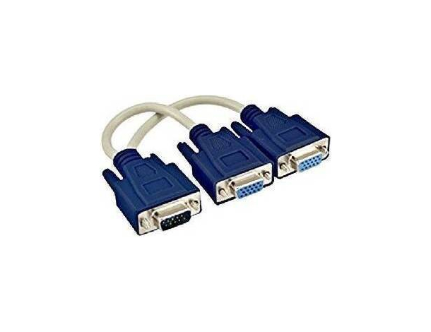 Cavo Sdoppiatore VGA Maschio a VGA 2 Femmine Per Doppio Monitor HG 550-2