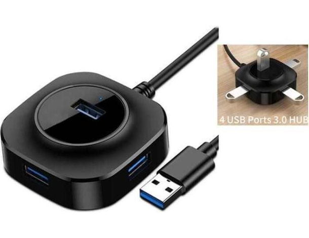 Hub USB 3.0 4 Porte Sdoppiatore Multi 5 Gbps Nero Notebook Adattatore Porta 2 3