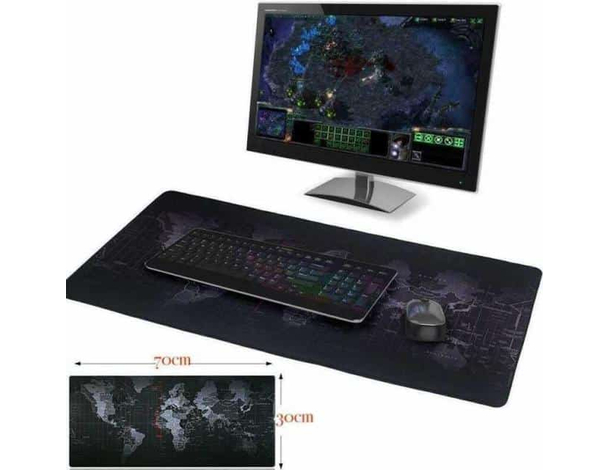 Mousepad Tappetino 70x30cm XXL Planisfero Mouse Tappeto PC Game Laptop