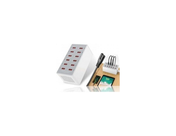 Stazione di Ricarica Veloce Cariabatterie USB 12 Porte 60W Multifunzione Presa