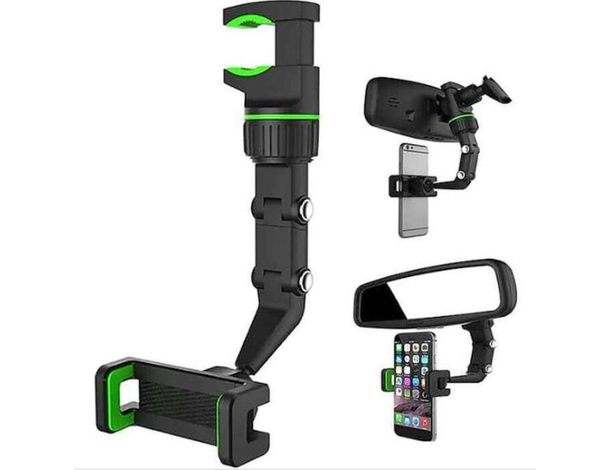 Supporto Da Auto Specchietto Retrovisore 360° Regolabile Smartphone Navigatore