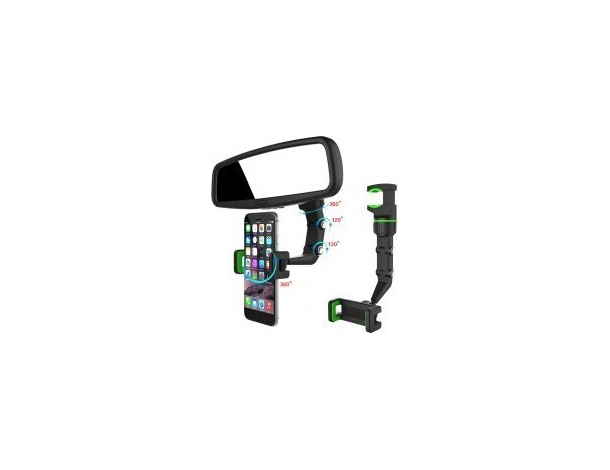 Supporto Da Auto Specchietto Retrovisore 360° Regolabile Smartphone...