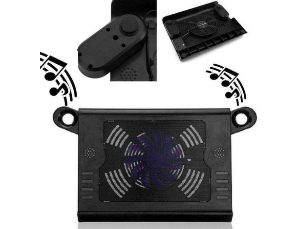 Supporto PC Con Casse Speaker Audio Base Raffreddamento E Ventola Per Notebook