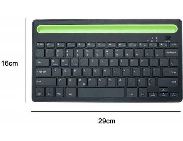 Tastiera Bluetooth Per Smartphone Tablet Supporto Senza Fili Ricaricabile...