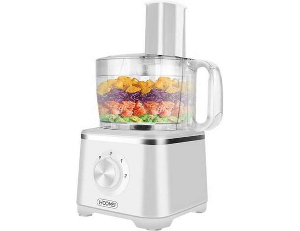 Robot da Cucina Multifunzione 600W Taglia Trita Affetta Contenitore 1.2Lt...