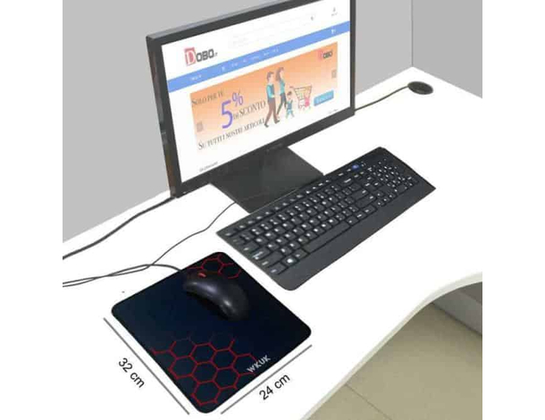 Mousepad Tappetino 32x24cm Tappeto Gaming Mouse a Nido d'Ape Laptop Game PC