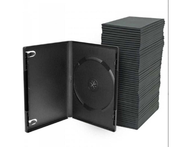 10 Custodie Per CD DVD Vergini Singole Nere Vuote 14mm Custodia Box Film Musica