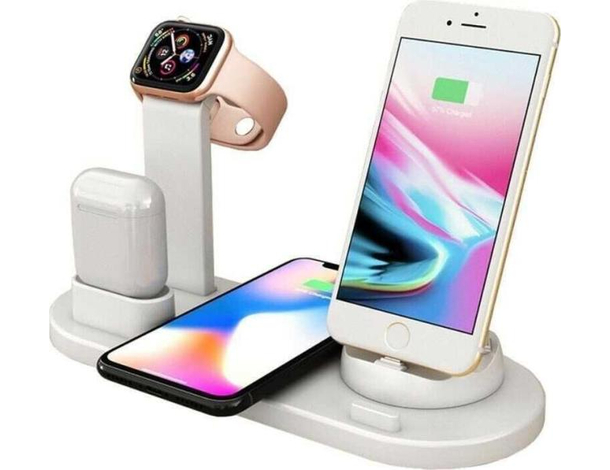 Base Ricarica 3 in 1 Docking Station Wireless Per Apple iPhone Cuffie Watch Top