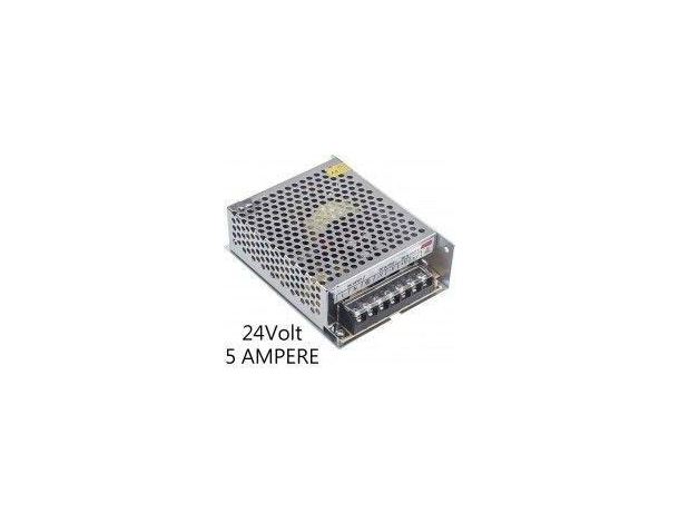 Alimentatore stabilizzato 24V 5A trasformatore regolato 5 AMPERE Strisce LED