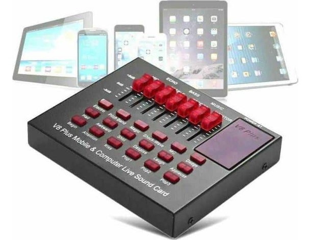 Kit Microfono Cardioide Condensatore Cavalletto Auricolari Mixer Effetti Cavo...