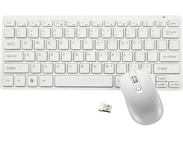 Kit Tastiera e Mouse Wireless 2,4GHz PC Computer USB Ricevitore Senza Fili Casa