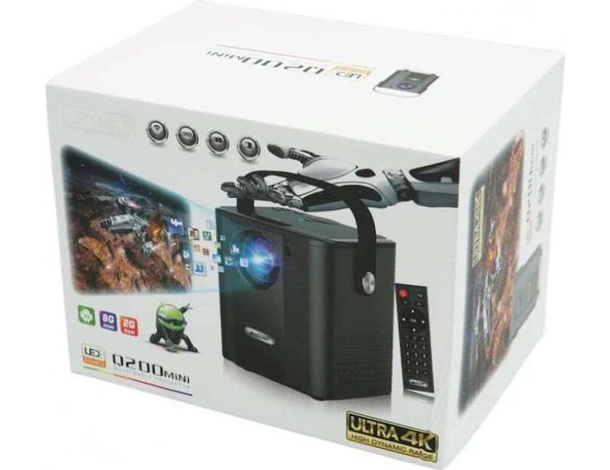 Mini Video Proiettore Android LED 4K 1080 HDMI USB SD Casa Cinema Wi-Fi 5