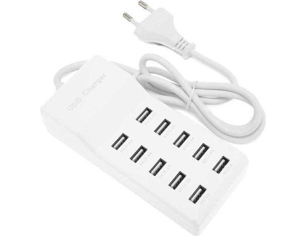 Multipresa Caricatore Stazione Di Ricarica Rapida 10 Porte USB 50W 10A Docking