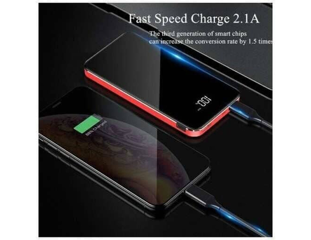 Power Bank Batteria Portatile 10000 mAh 2 Porte USB Carica Veloce Mini...