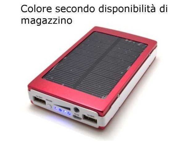 Power Bank Pannello Solare 3000mAh USB Batteria Caricabatterie LED Smartphone...