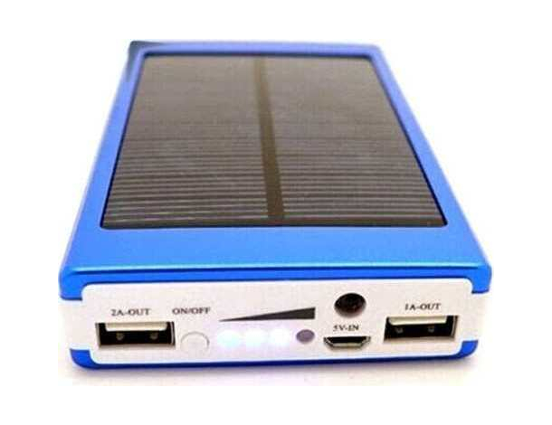 Power Bank Pannello Solare 3000mAh USB Batteria Caricabatterie LED Smartphone...