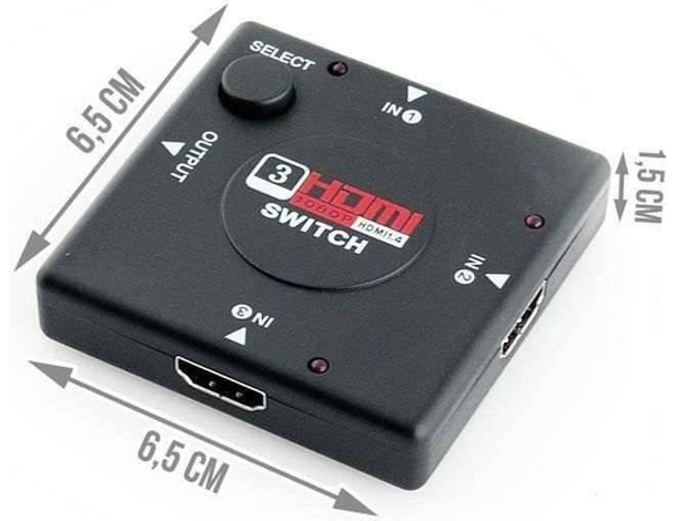 Sdoppiatore Adattatore HDMI 1.3B TV Switch 1080p Presa Multipla HUB 3 Porte...