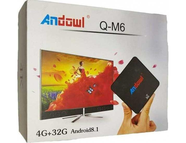 Smart TV Box Andowl Q-M6 IPTV Android RAM 4 GB ROM 32GB Wi-Fi Telecomando 4K HD