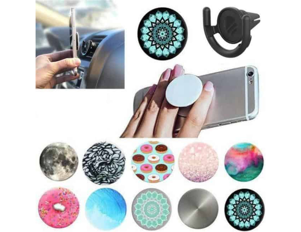 Supporto Cellulare 3 in 1 Auto Porta Smartphone Universale Con Clip NO Magnetic