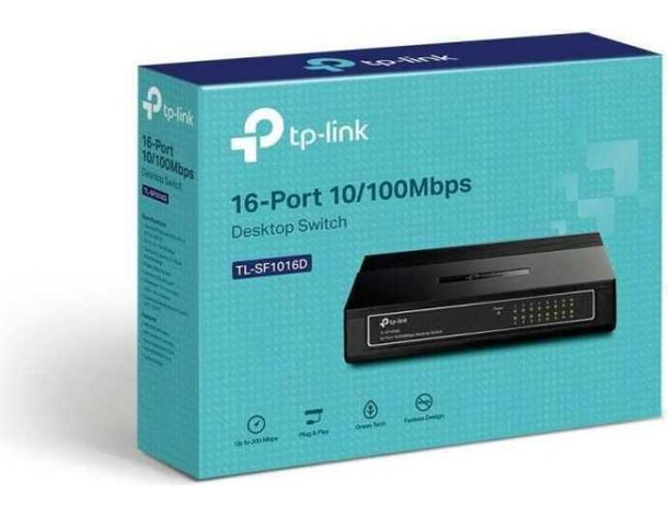 Switch 16 Porte Desktop da 10/100 Mbps a 200 Mbps Ethernet LAN TL-SF1016D Casa