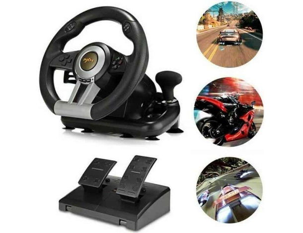 Volante Gaming Sportivo Pedali Compatibile PC PS XBOX Console Wheel Giochi Guida