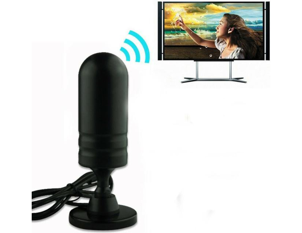 Antenna Portatile Calamitata DVB-T Auto Casa Camper Cavo 1,5M Segnale TV 36dB