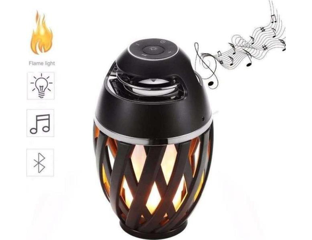 Cassa Portatile Bluetooth Smartphone Speaker Lettore Musicale Luce Fiamma Relax